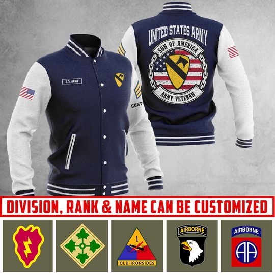Customized Army Divisions Baseball Jacket