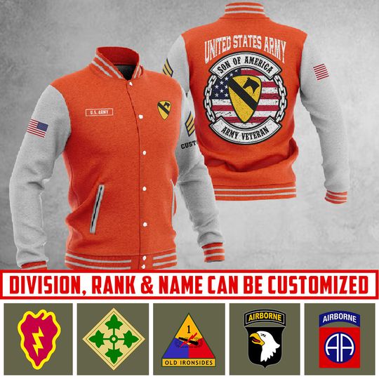 Customized Army Divisions Baseball Jacket
