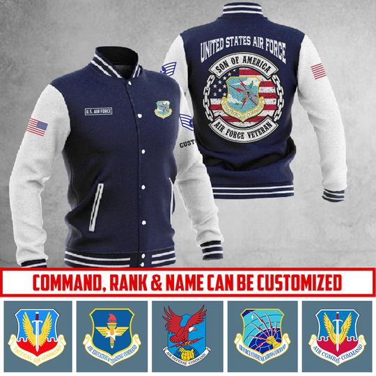 Customized USAF Command Baseball Jacket