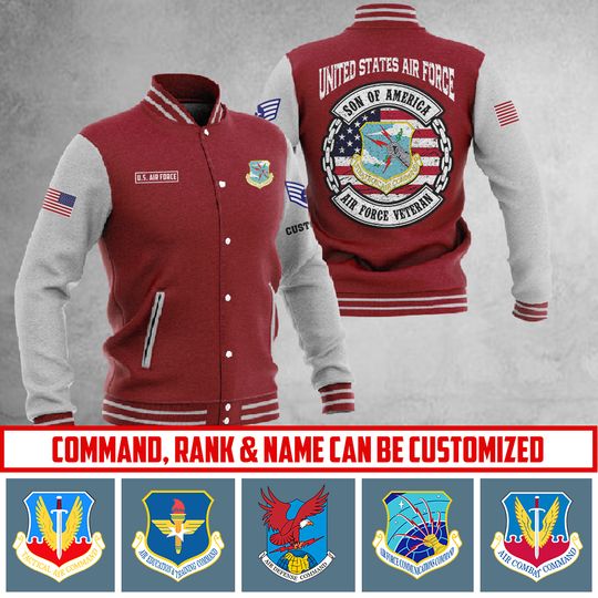Customized USAF Command Baseball Jacket