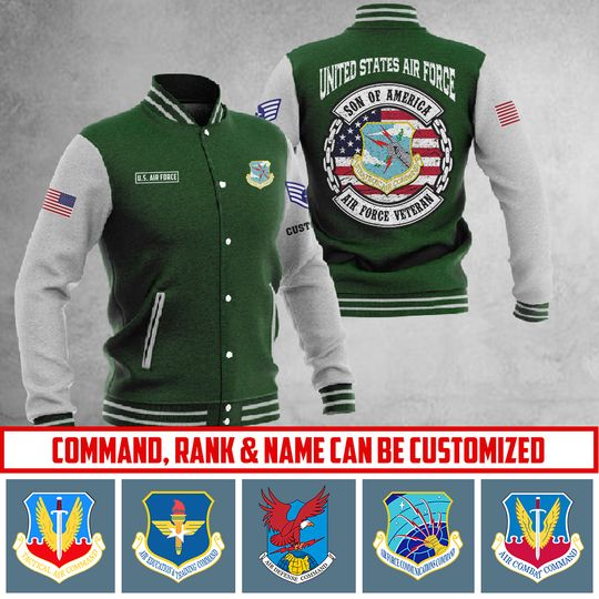 Customized USAF Command Baseball Jacket
