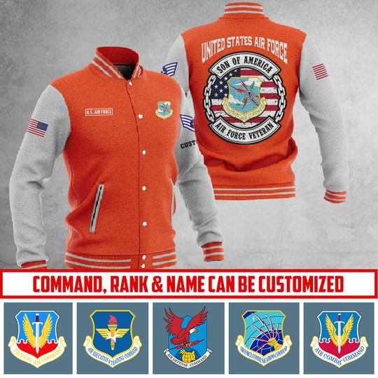 Customized USAF Command Baseball Jacket