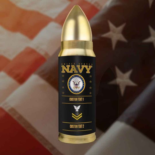 Customized U.S.Navy Veteran Quotes Bullet Tumbler