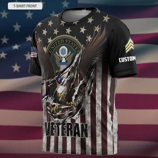 Customized US Military Veteran 3D Shirts