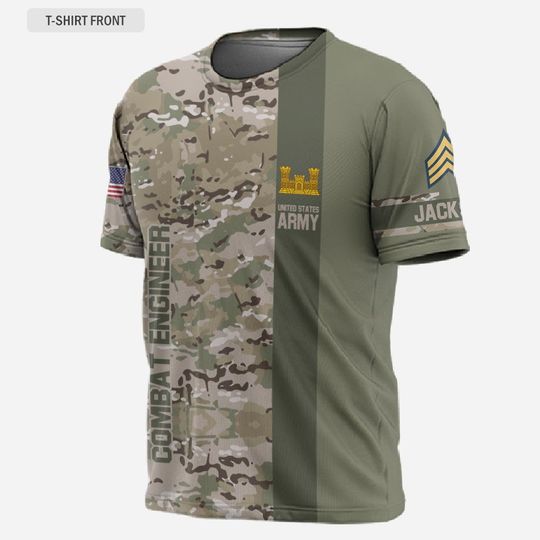 3D U.S. Army Branch Custom T-Shirt