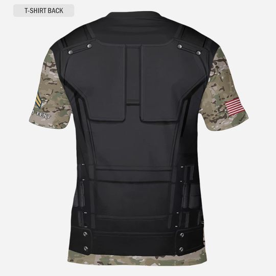 Customized U.S. Military Punisher Armor 3D T-Shirt