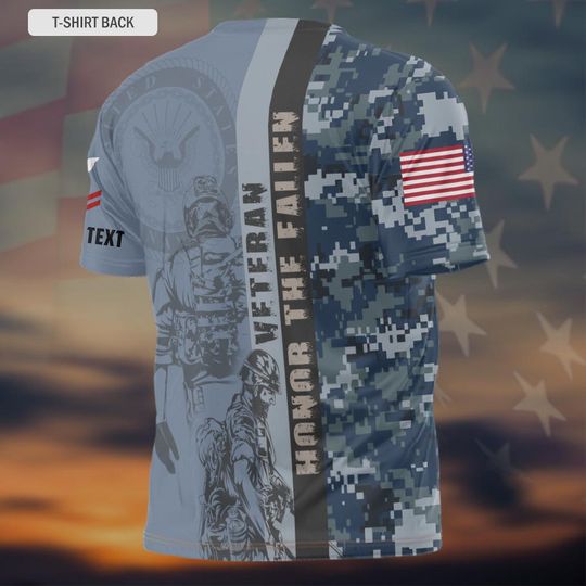 Customized US Veteran Honor The Fallen T-shirt