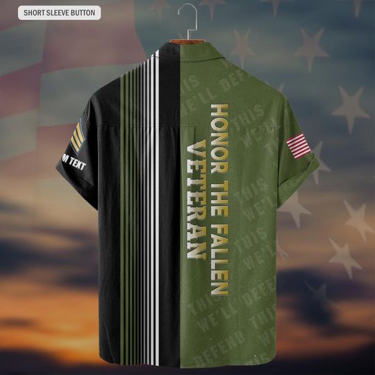 Customized Honor The Fallen US Veteran Hawaiian Shirt