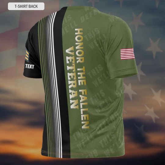 Customized Honor the Fallen US Veteran 3D T-Shirt