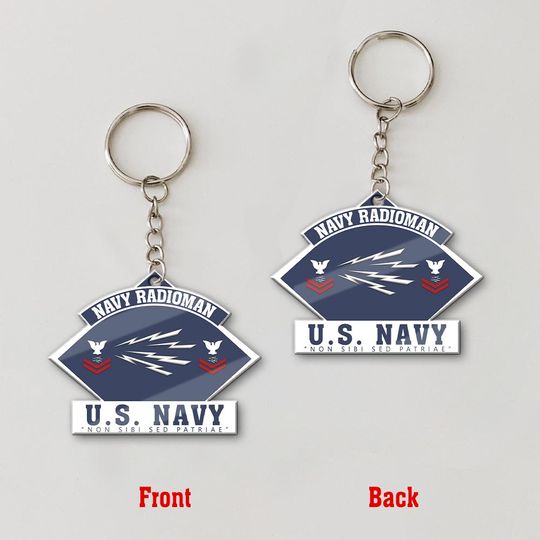Customized US Navy Ratings Proudly Served acrylic keychain