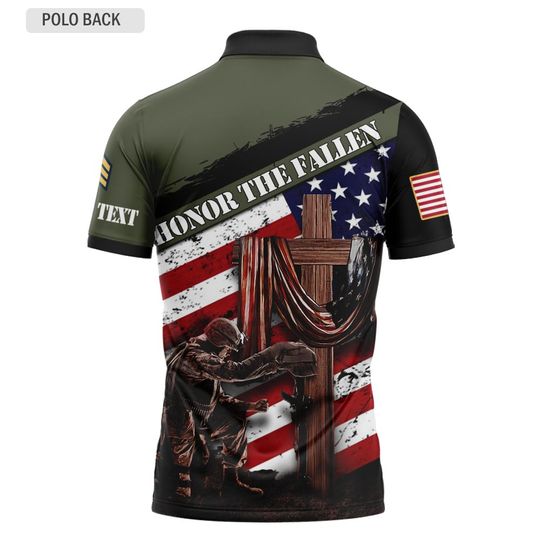 Customized Veteran 3D Polo Shirt – Honor The Fallen
