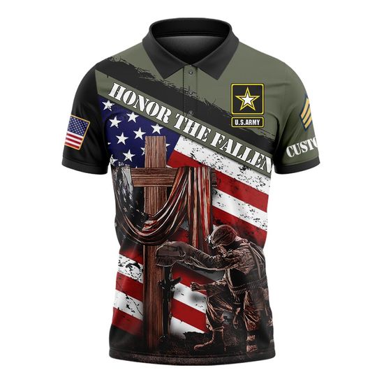 Customized Veteran 3D Polo Shirt – Honor The Fallen