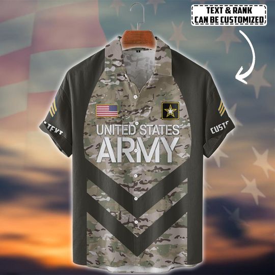 Customized Proud U.S. Veteran Hawaiian Shirt