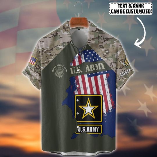 Customized Proud U.S. Veteran Hawaiian Shirt