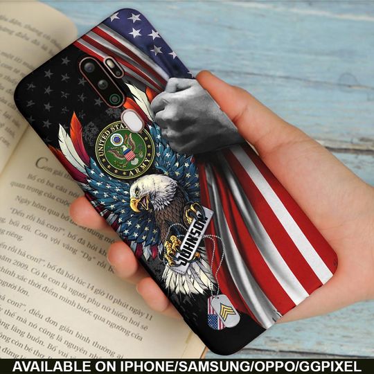 Customized U.S Veteran Eagle With Dog Tag Phone Case
