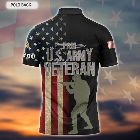Customized I Am U.S Army Veteran – Polo Shirt