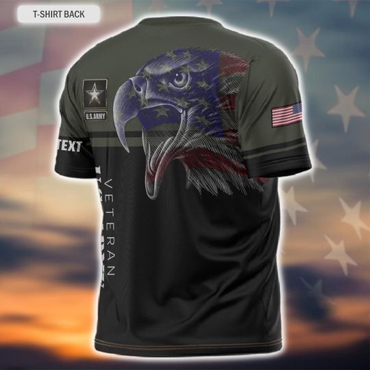 Customized U.S Veteran Eagle Pride  3D shirt