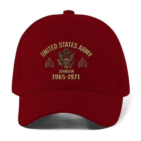 Customized U.S Veteran Embroidered Baseball Cap