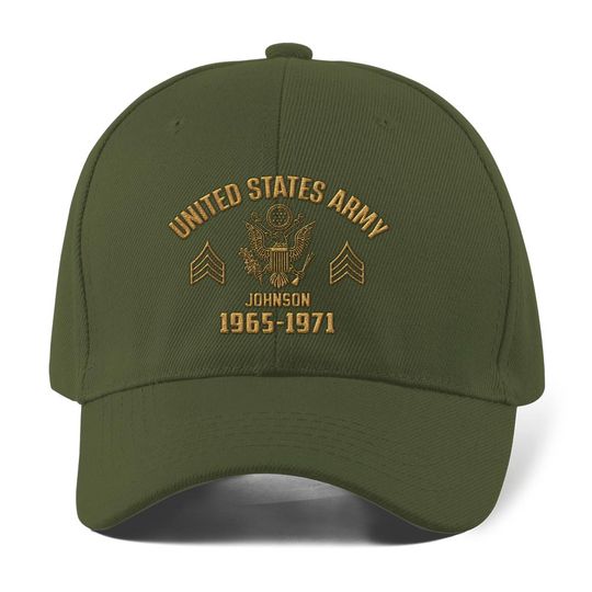 Customized U.S Veteran Embroidered Baseball Cap