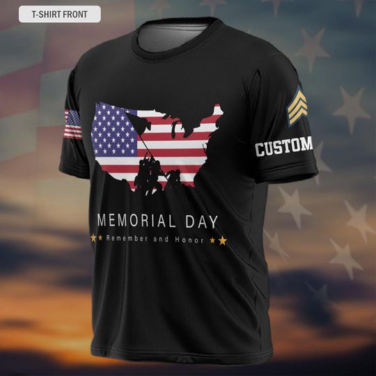 Customized US Military Memorial Day 3D T-Shirt