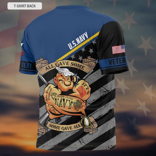 Customized US Military Proudly Served 3D T-Shirt