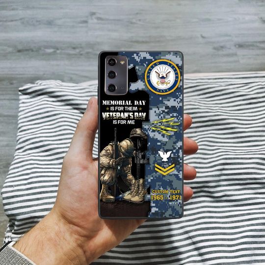 Customized US Navy Ratings Memorial Day Is For Them Veteran’s Day Is For Me Phone Case