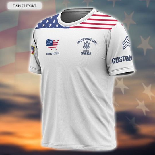 Customized U.S. Veteran 3D T-Shirt