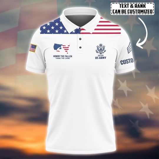 Customized U.S Veteran Honor The Fallen – Polo Shirt