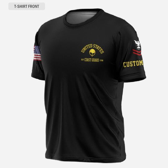 Customized Coast Guard Ratings 3D T-Shirt