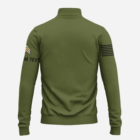 Customized Army Divisions Zip Neck Sweater