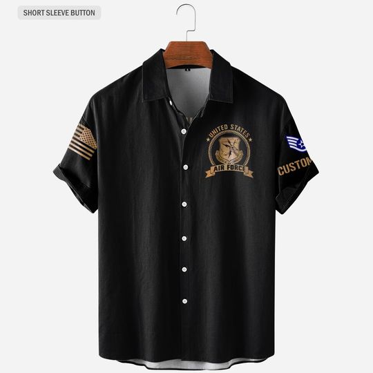 Customized USAF Commands Never Underestimate An Old Man Who Has A DD-214 Hawaiian Shirt