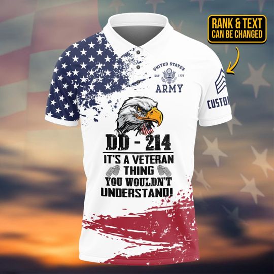 Customized DD-214 It’s A Veteran Thing You Wouldn’t Understand Polo Shirt