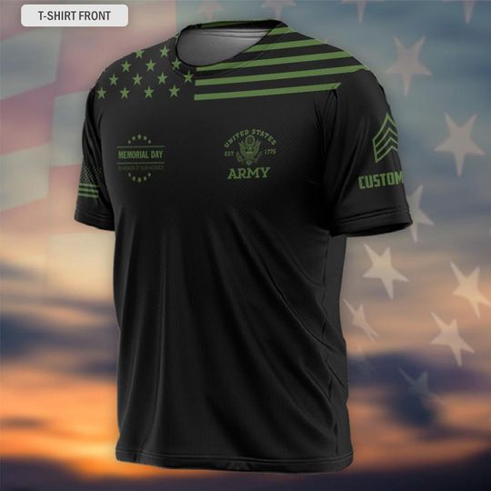 Customized Memorial Day 3D T-Shirt Honoring Our Heroes