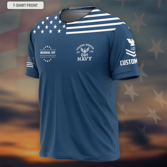 Customized Memorial Day 3D T-Shirt Honoring Our Heroes