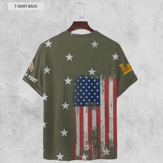 Customized Army Veteran 3D T-Shirt