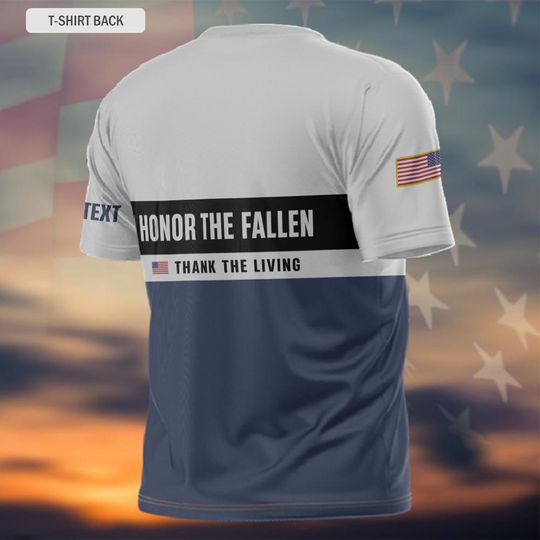 Custom U.S. Veteran Honor the Fallen 3D T-Shirt