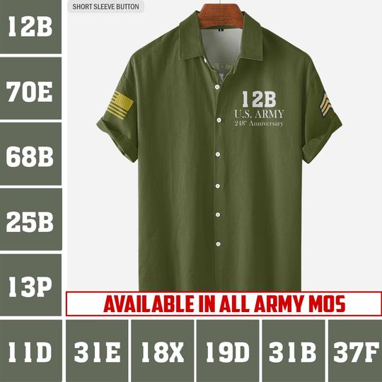 Customized Army MOS Hawaiian Shirt