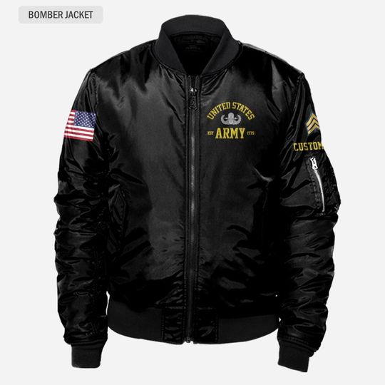 Customized US Army Skill Badges Bomber Jacket