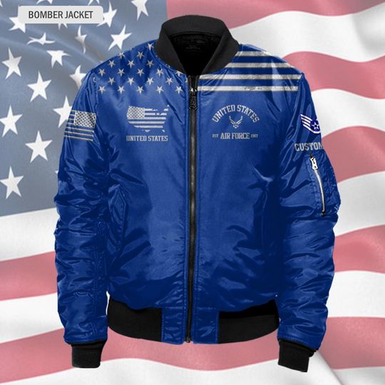 Customized US Air Force Proudly Served Bomber Jacket