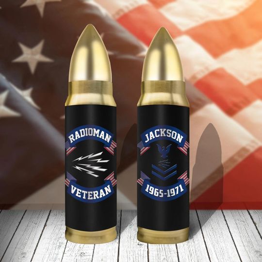 Customized US Navy Ratings Bullet Tumbler
