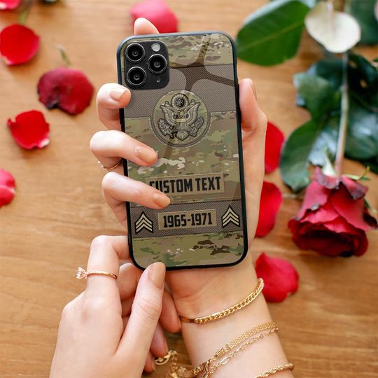 Customized US Veteran Camouflage Pattern Phone Case