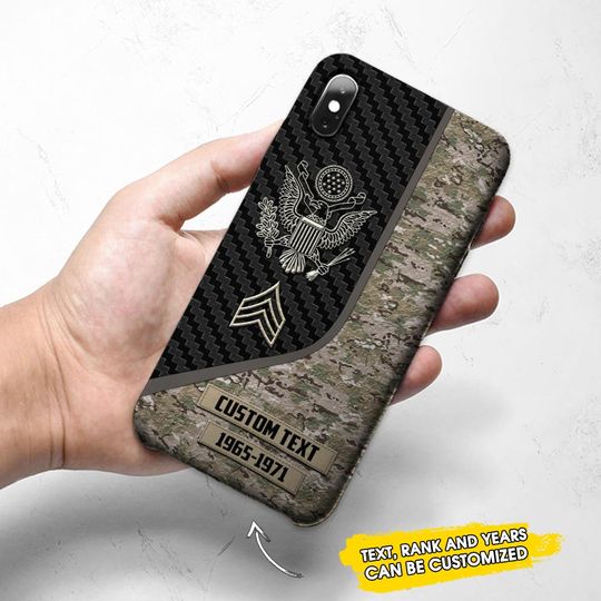 Customized US Veteran Camouflage Pattern Phone Case