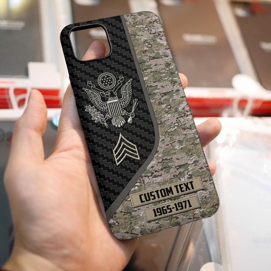 Customized US Veteran Camouflage Pattern Phone Case