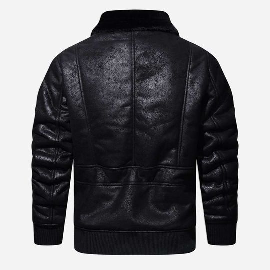 No custom Vest Fur Lapel Leather Jacket