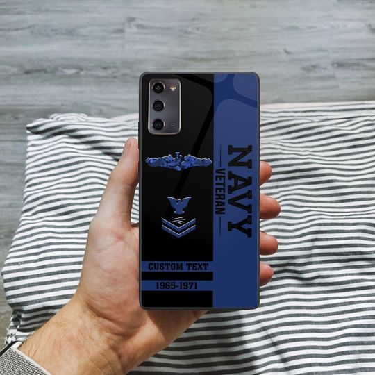 Customized US Navy Badges Veteran Proudly Served Phone Case