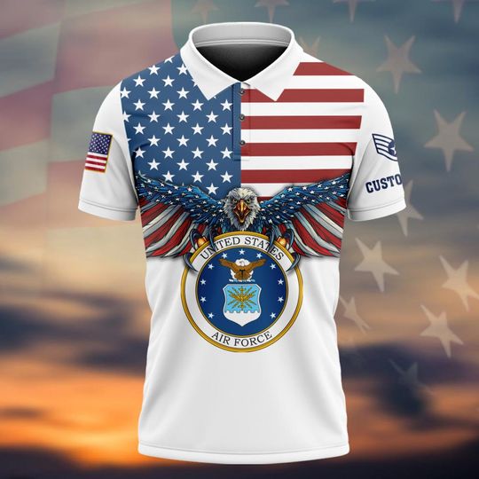 Customized U.S. AF Veteran Polo Shirt