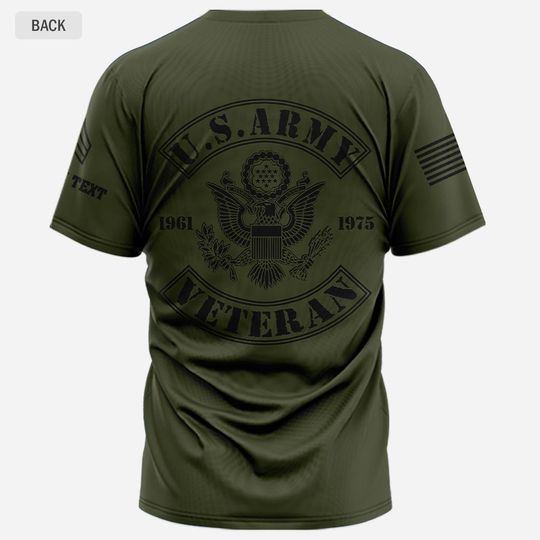 Customized US Veterans 3D T-Shirt