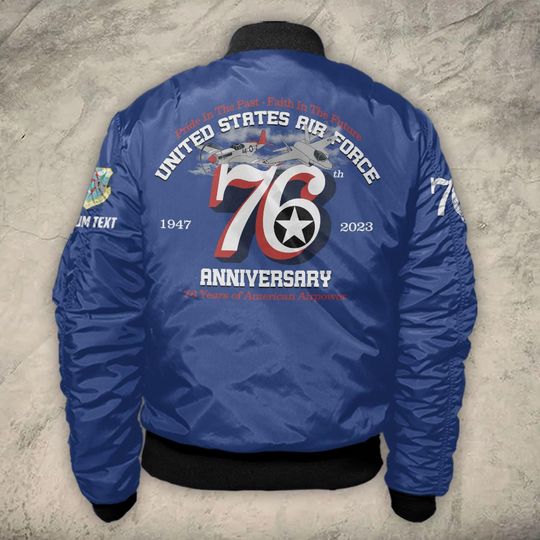 Customized US AirForce 76th Anniversary Bomber Jacket