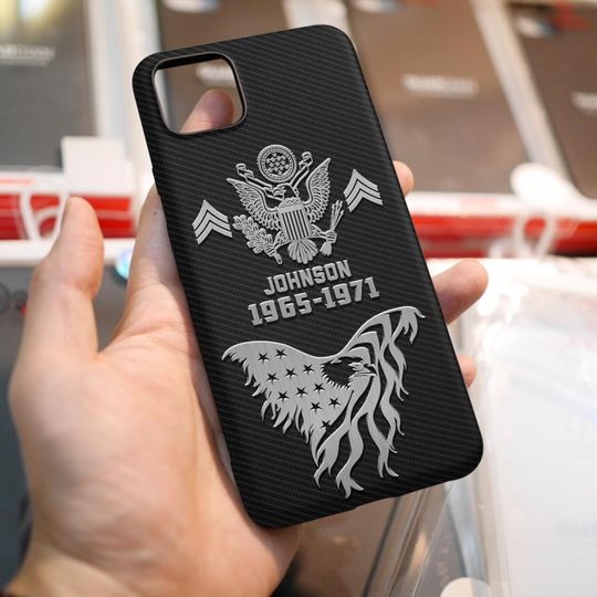 Customized US Military Proudly Served With US Eagle Phone Case