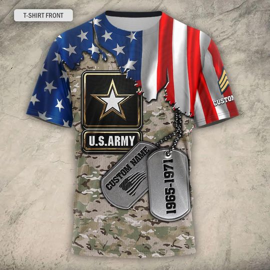 Customized U.S. Military 3D T-Shirt